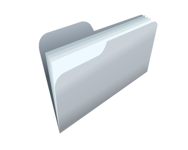 Belgesi olan klasik gradyan gri bilgisayar boş dosya dizini simgesi