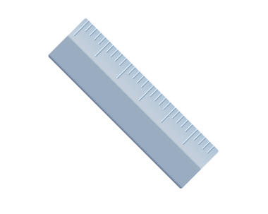 Gümüş metal düz cetvel simgesi, çizgiler çekmek ve mesafe ölçmek için kullanılan, okul, inşa ve ölçüm içeriği için kullanılır