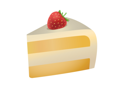 Çilekli pasta ikonu, krem şanti katmanlı ve üzeri çilekle kaplı, genel olarak doğum günü kutlamalarını veya pastayı temsil ediyor.