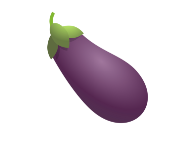 İzole edilmiş uzun, soğanlı, parlak eğimli mor patlıcan ya da yapraklı patlıcan ikonu..