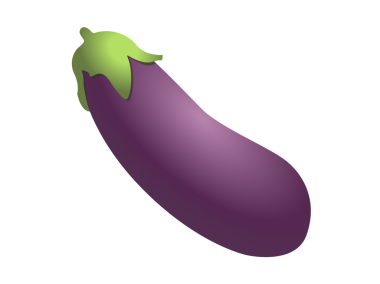 İzole edilmiş uzun, soğanlı, parlak eğimli mor patlıcan ya da yapraklı patlıcan ikonu..