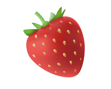 Tohumlu ve yeşil yapraklı zengin kırmızı çilek ikonunun izole meyvesi.