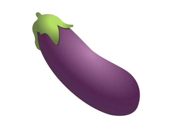 İzole edilmiş uzun, soğanlı, parlak eğimli mor patlıcan ya da yapraklı patlıcan ikonu..