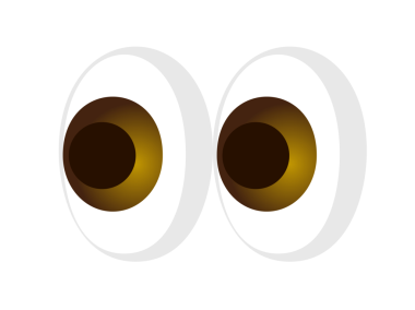 Sapık ya da sinsi gözler ikonu, hafifçe sola bakıyor.