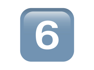 İzole edilmiş parlak ve pürüzsüz gradyan mavi tuşlu beyaz tuşlu altı basamaklı yuvarlak köşeli simge