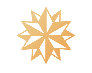 Tatil dekorasyonu için izole edilmiş altın renkli parlak yıldız simgesi