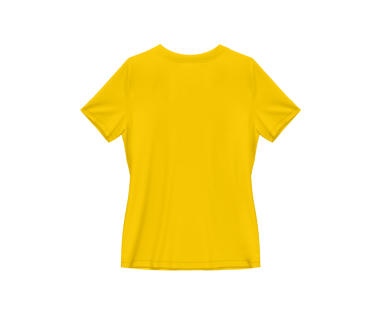 Papatya sarısı, boş tişört, bel şık elbise, kadınlar için şablon, arka plan görüntüsü.