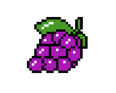 8 bit piksel resim mor üzüm demeti meyve simgesi