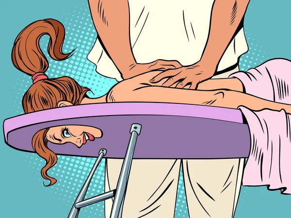 Taking Care Your Health Salon High Quality Professional Massage Woman —  Vetores de Stock