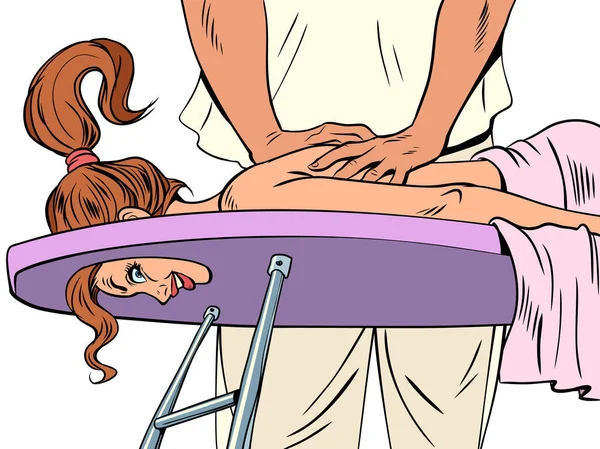 Cuidar Tua Saúde Salão Massagem Alta Qualidade Profissional Mulher Uma —  Vetores de Stock
