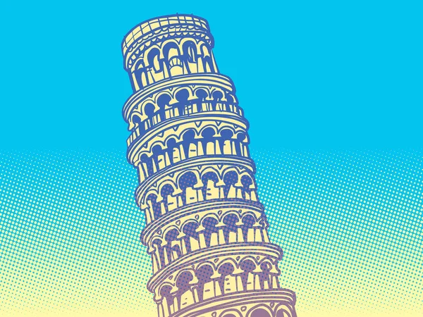 Пам Ятки Італії Які Повинні Бачити Подорожуйте Світу Пізанська Вежа Стокова Ілюстрація