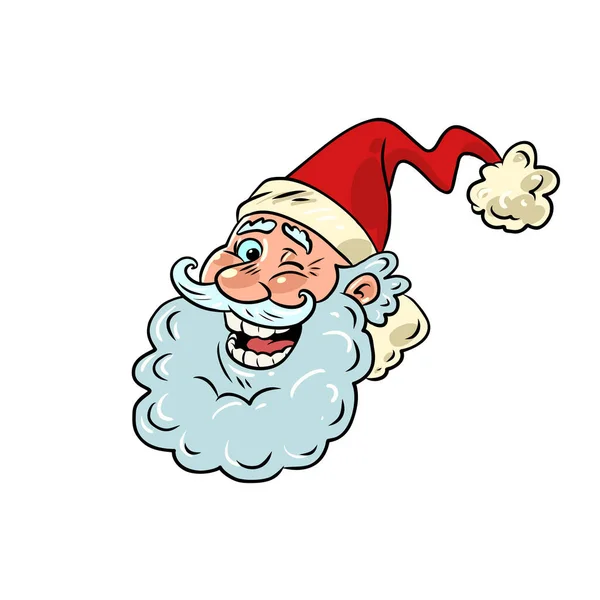 Веселий Настрій Зимових Канікул Новий Рік Каже Привіт Санта Клаус Стокова Ілюстрація