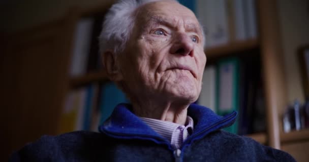 Lonely Senior Man Aged Retired Elderly Man — Video
