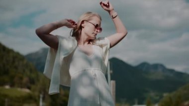 Woman Meditation in Nature Harmony and Meditation Concept. Health Care Mindset.