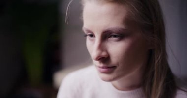 Portrait of Thoughtful Woman Contemplating New Idea Concept