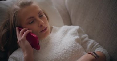 Portrait of Woman Talking. Freelance Businesswoman Talking on Mobile Phone