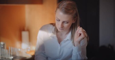 Portrait of Businesswoman Contemplating Thinking. Confident Woman Office. Portrait Businesswoman.