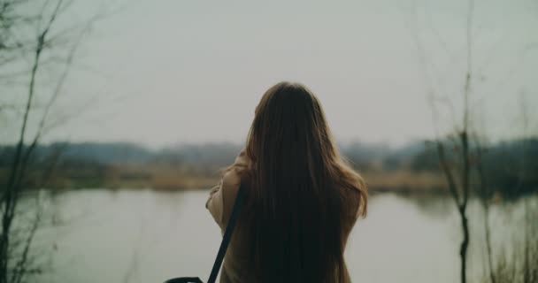 Potret Seorang Gadis Yang Sedih Depresi Dirugikan Oleh Nasib Wanita — Stok Video