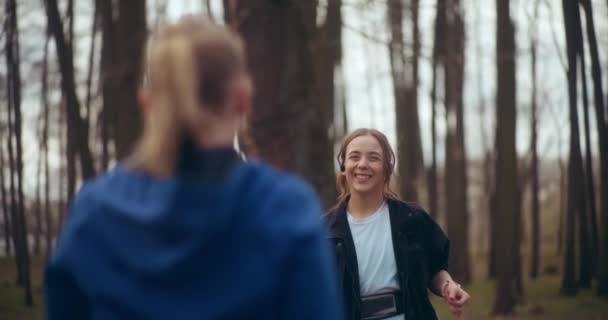 Les Femmes Qui Font Jogging Exercice Dans Parc Sont Une — Video