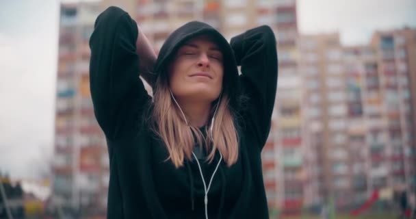 Kadın Hip Hop Serbest Dansçılarının Portresi — Stok video