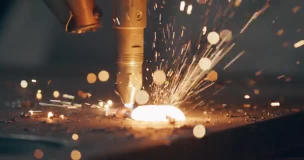 Zavřít Cnc Obrábění Kovů Metalwork Industry — Stock video