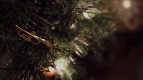 Яскраві Радісні Різдвяні Прикраси Готові Принести Святковий Дух Ваш Будинок — стокове відео