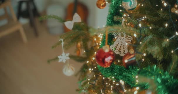 Christmas Tree Decorations Gifts — Stock Video