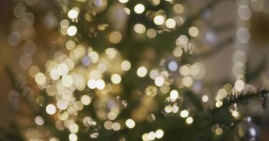 Göz kamaştıran Noel ışıkları ve parlayan ağaçların büyülü bir atmosfer yarattığı rüya gibi, neşeli bir bokeh..