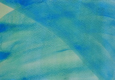 Beyaz zemin üzerinde sarı ve yeşil renk akışı olan soyut arkaplan ve doku deseni, suluboya el çizimi ve kağıt üzerine boyanmış