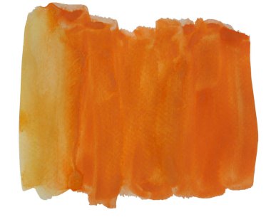 Watercolor stroke and spray on white paper , Abstract background by hand drawn  brown with yellow  and orange color liquid drip isolated on white background