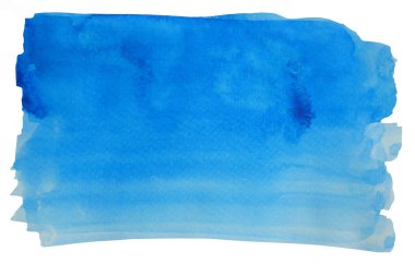 Soyut arkaplan ve doku deseni beyaz arkaplanda izole edilmiş mavi ve yeşil renk akışı, suluboya el çizimi ve kağıda boyanmış