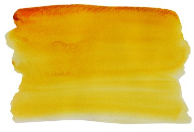 Watercolor stroke and spray on white paper , Abstract background by hand drawn  brown with yellow  and orange color liquid drip isolated on white background