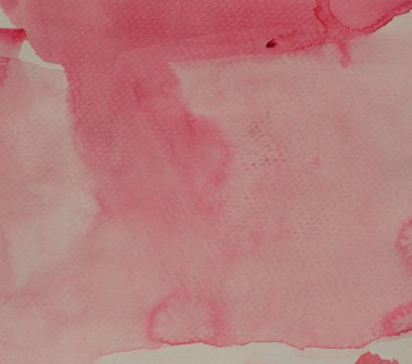 Beyaz zemin üzerinde soyut arkaplan ve desen kırmızı ve pembe renk akışı, resimli suluboya el resmi ve kağıt üzerine boyanmış