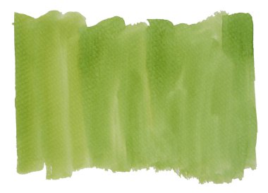 Soyut arkaplan ve doku desenleri beyaz arkaplanda izole edilmiş yeşil renk akışı, resimli suluboya el çizimi ve kağıt üzerine boyanmış