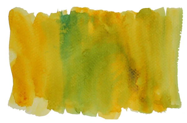 抽象的な背景とテクスチャパターン白を基調とした黄色と緑の色の流れ イラスト水彩手描きと紙に描かれた — ストック写真