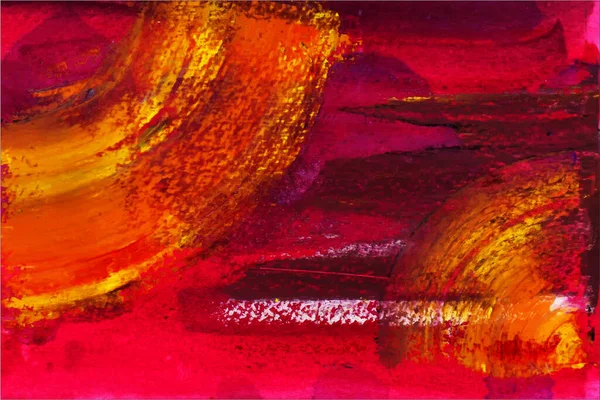 赤とオレンジの抽象的な水彩画の背景 — ストックベクタ