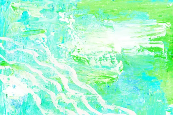 抽象的な青と緑の水彩の手描きの背景 — ストックベクタ