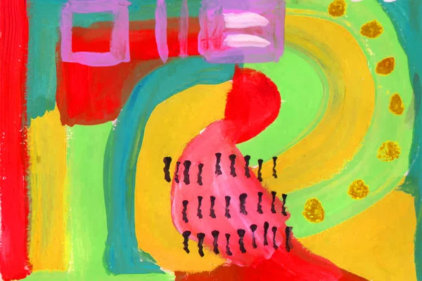 Retro Colorido Arte Moderno Abstracto Pintura Fondo — Vector de stock