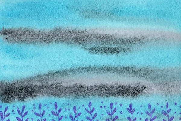 Blau Strukturierte Abstrakte Malerei Hintergrund — Stockvektor