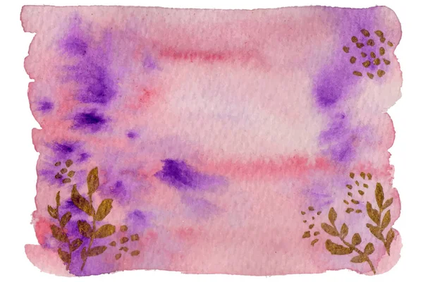 Violet Abstrakte Malerei Aquarell Hintergrund — Stockvektor