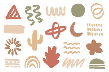 Modern Estetik Soyut Şekil Koleksiyonu