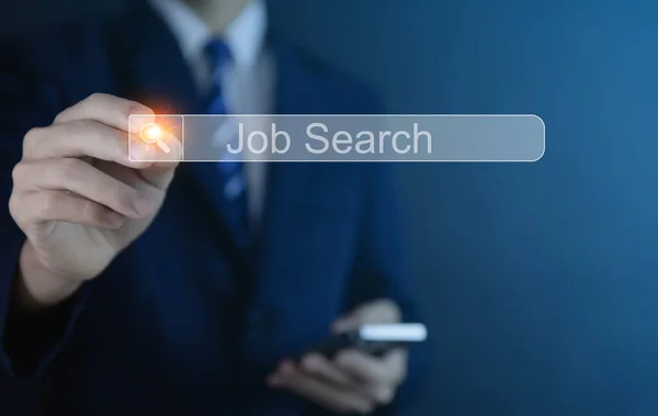 Recruitment Communication Information Gathering Opportunities Search Jobs Internet Technology Concept — Foto de Stock