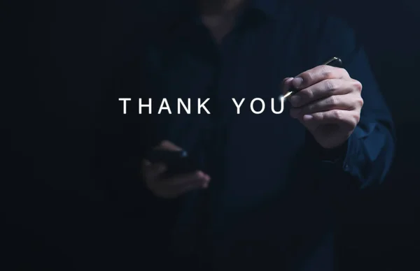 Mostrar Agradecer Carta Mensagem Escrever Ideias Parabéns Obrigado Com Espaço — Fotografia de Stock