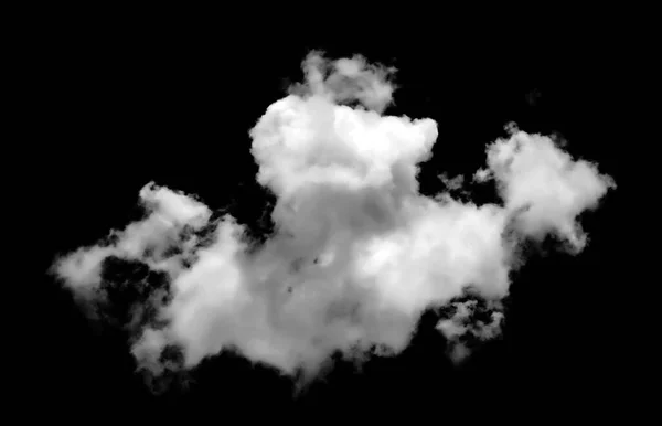 Set Nebbia Nuvole Bianche Foschia Disegni Isolati Sfondo Nero — Foto Stock