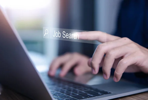 Recruitment Communication Information Gathering Opportunities Search Jobs Internet Technology Concept — ストック写真