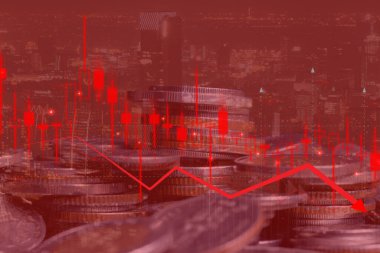 Kabarcık patlaması krizi. Ekonomik kriz, ekonomik durgunluk, ekonomik kriz, ekonomik kriz, ekonomik durgunluk ve sanayiye savaş. Risk yatırımı konsepti, finansal banka ekonomik kriz