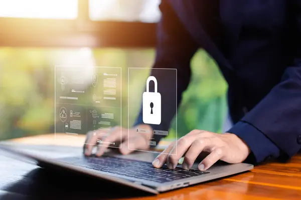Ciberseguridad Internet Seguridad Contraseña Privacidad Sistema Línea Concepto Datos Seguros Imágenes de stock libres de derechos