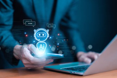 Yapay zeka robot yapay zekası üretir, ki bu da akıllı robot konuşmasıdır. Sohbet robotu dijital teknolojisinin gelişimi. komut bilgisi kavramı, iletişim sohbet müşterileri için açıktır