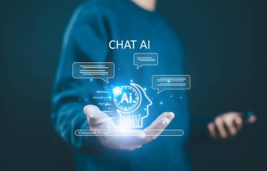 Yapay zeka robot yapay zekası üretir, ki bu da akıllı robot konuşmasıdır. Sohbet robotu dijital teknolojisinin gelişimi. komut bilgisi kavramı, iletişim sohbet müşterileri için açıktır