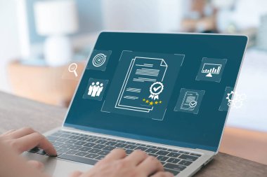 Kalite kontrol sertifikası, ISO standart endüstrisi. Premium servis sigortası konsepti, yüksek kaliteli ürün. Yönetim sistemi teknoloji sektörü ve en iyi garanti;